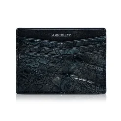 Ammoment - Caiman in Black Northern Light - Leather Credit Card Holder - Avvenice
