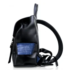 Ammoment - Caiman in Degrade Navy-Black - Leather Zane Small Backpack - Avvenice