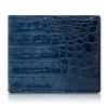 Ammoment - Caiman in Degrade Light-Dark Blue - Leather Bifold Wallet - Avvenice