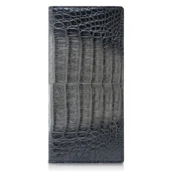 Ammoment - Caiman in Degrade Coal New Age - Leather Breast Wallet - Avvenice