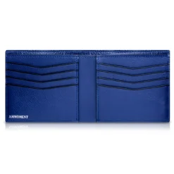 Ammoment - Caiman in Degrade Navy-Black - Leather Bifold Wallet - Avvenice