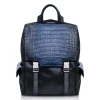 Ammoment - Caiman in Degrade Navy-Black - Leather Zane Large Backpack - Avvenice