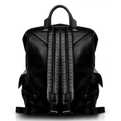 Ammoment - Caiman in Degrade Navy-Black - Leather Zane Large Backpack - Avvenice