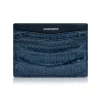 Ammoment - Caiman in Degrade Light-Dark Blue - Leather Credit Card Holder - Avvenice