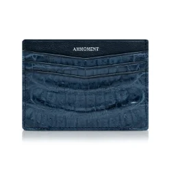 Ammoment - Caiman in Degrade Light-Dark Blue - Leather Credit Card Holder - Avvenice