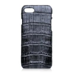 Ammoment - Caiman in Degrade Coal New Age - Leather Cover - iPhone 8 / 7 - Avvenice