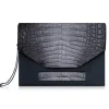 Ammoment - Caiman in Degrade Coal New Age - Leather Pete Clutch Bag - Avvenice