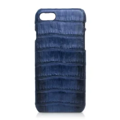 Ammoment - Caiman in Degrade Light-Dark Blue - Leather Cover - iPhone 8 / 7 - Avvenice
