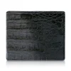 Ammoment - Caiman in Degrade Coal New Age - Leather Bifold Wallet with Center Flap - Avvenice