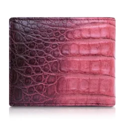 Ammoment - Caiman in Degrade Terracota-Black - Leather Bifold Wallet - Avvenice
