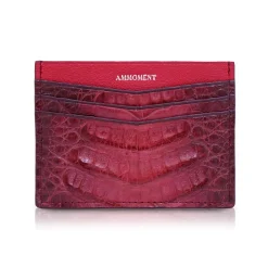 Ammoment - Caiman in Degrade Terracota-Black - Leather Credit Card Holder - Avvenice