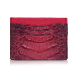 Ammoment - Caiman in Degrade Terracota-Black - Leather Credit Card Holder - Avvenice