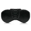 Ammoment - Eyeglass Case - Python in Black - Luxury Eyeglass Leather Cover - Avvenice