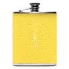 Ammoment - Hip Flask - Stingray in Yellow - Luxury Stainless Steel Hip Flask in Leather - Avvenice