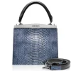 Ammoment - Jena Handbag Small in Python - Moxi Nero - Luxury High Quality Leather Bag - Avvenice