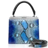 Ammoment - Jena Handbag Small in Python - Alien Blue - Luxury High Quality Leather Bag - Avvenice