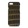 Ammoment - Nile Crocodile in Crack Black and Gold - Leather Cover - iPhone 8 / 7 - Avvenice