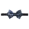 Ammoment - Ostrich in Tahitian Pearl Black - Leather Victor Bow Tie - Avvenice