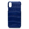 Ammoment - Porosus Crocodile in Navy - Leather Cover - iPhone X - Avvenice