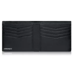 Ammoment - Python in Black - Leather Bifold Wallet - Avvenice