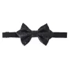 Ammoment - Python in Black - Leather Victor Bow Tie - Avvenice