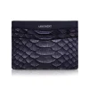Ammoment - Python in Calcite Grey - Leather Credit Card Holder - Avvenice
