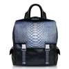 Ammoment - Python in Calcite Grey - Leather Zane Small Backpack - Avvenice