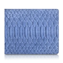 Ammoment - Python in Calcite Blue - Leather Bifold Wallet - Avvenice
