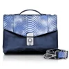 Ammoment - Python in Calcite Blue - Leather Briefcase -  Orion Business Bag - Avvenice