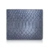 Ammoment - Python in Calcite Grey - Leather Bifold Wallet with Center Flap - Avvenice