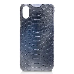 Ammoment - Python in Calcite Blue - Leather Cover - iPhone X - Avvenice