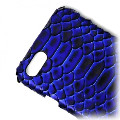 Ammoment - Python in NYX Blue - Leather Cover - iPhone 8 / 7 - Avvenice