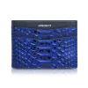 Ammoment - Python in NYX Blue - Leather Credit Card Holder - Avvenice