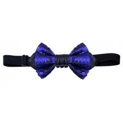 Ammoment - Python in NYX Blue - Leather Victor Bow Tie - Avvenice