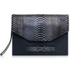 Ammoment - Python in Pepite Rose - Leather Pete Clutch Bag - Avvenice
