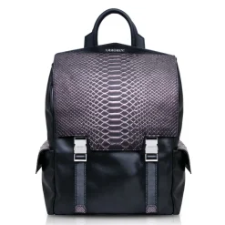 Ammoment - Python in Pepite Rose - Leather Zane Large Backpack - Avvenice