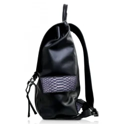 Ammoment - Python in Pepite Rose - Leather Zane Large Backpack - Avvenice