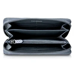 Ammoment - Python in Pomice Blue - Leather Long Zipper Wallet - Avvenice