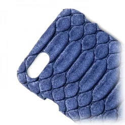 Ammoment - Python in Pomice Blue - Leather Cover - iPhone 8 / 7 - Avvenice