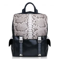 Ammoment - Python in Roccia - Leather Zane Large Backpack - Avvenice