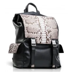 Ammoment - Python in Roccia - Leather Zane Large Backpack - Avvenice