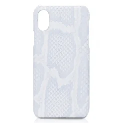 Ammoment - Python in Saba White - Leather Cover - iPhone X - Avvenice