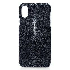 Ammoment - Stingray in Black - Leather Cover - iPhone X - Avvenice