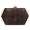 Ammoment - Stingray in Glitter Metallic Brown - Minaudiere - Leather Bag - Avvenice