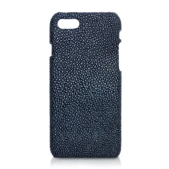 Ammoment - Stingray in Glitter Metallic Blue - Leather Cover - iPhone 8 / 7 - Avvenice