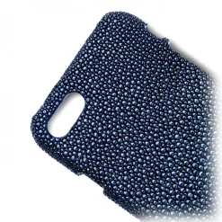 Ammoment - Stingray in Glitter Metallic Blue - Leather Cover - iPhone 8 / 7 - Avvenice