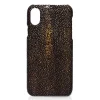 Ammoment - Stingray in Glitter Metallic Brown - Leather Cover - iPhone X - Avvenice