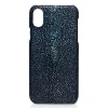 Ammoment - Stingray in Glitter Metallic Green - Leather Cover - iPhone X - Avvenice