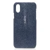 Ammoment - Stingray in Navy - Leather Cover - iPhone X - Avvenice