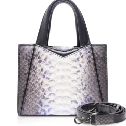Ammoment - Vesper Bag Large in Python - Baikal Blue - Luxury High Quality Leather Bag - Avvenice